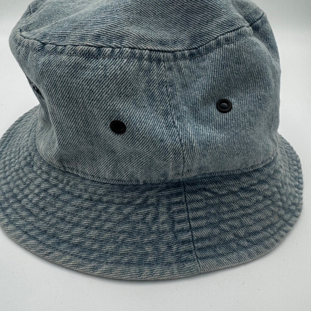 Newhattan Venice Beach California Denim Bucket Hat S/M Blue Patriotic USA - Picture 5 of 9